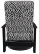 Telescope Casual Leeward Agra Classic/Black Fabric/Polymer Outdoor Cushion Swivel Hidden Rocker with Chestnut Rustic Arms-3