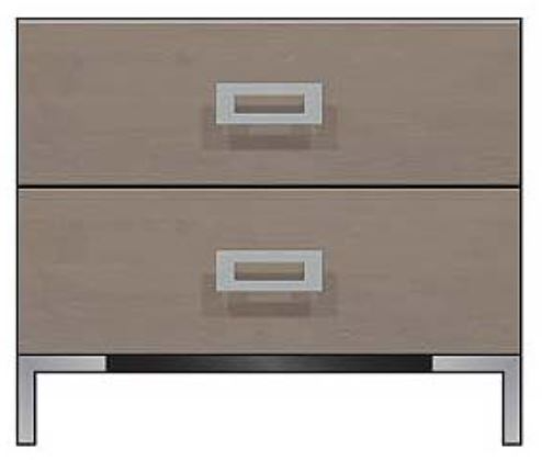 Country View Woodworking Customizable American Modern 28" 2-Drawer Rectangular White Front Nightstand
