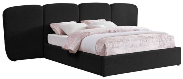 Meridian Furniture Shiloh Black Queen Upholstered Panel Bed-0