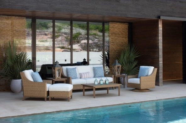 Lane Venture® Hemingway Loggia Brown/White Sofa-2