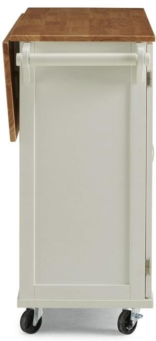 homestyles® Dolly Madison Natural Maple/White Kitchen Cart-7