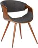 Armen Living Butterfly Charcoal/Walnut Dining Arm Chair-0