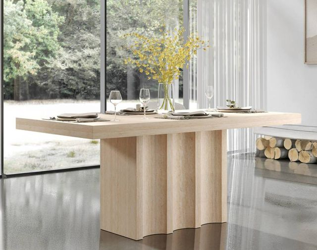 ACME Furniture Inca Travertine Stone Dining Table-1