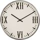 Monarch Specialties Inc. Silver 20" Round Wall Clock with Roman Numerals on White Background-0
