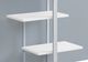 Monarch Specialties Inc. 60"H Dark White with Silver Metal Bookcase-2