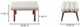 Moe's Home Collection Arlo Off White Accent Stool-3