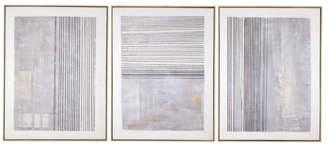 Bassett Mirror 3-Piece Razi Framed Canvas Set | LFD Home