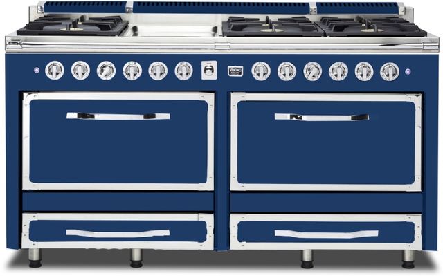 Viking® Tuscany 66" Dark Blue Dual Fuel Pro-Style Range-0