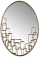 A & B Home Maxime Antique Gold Oval Mirror-0