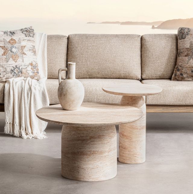 Classic Home Sana Beige Concrete Outdoor End Table-2