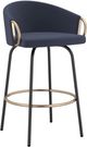 Inspire™ Lavo Blue/Black/Aged Gold 26" Counter Stool W/Swivel, Set Of 2-0