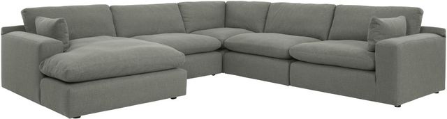 Benchcraft® Elyza 5-Piece Smoke Left-Arm Facing Sectional and Chaise-0