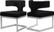 Meridian Furniture Alexandra Black/Chrome Velvet Dining Chair-1