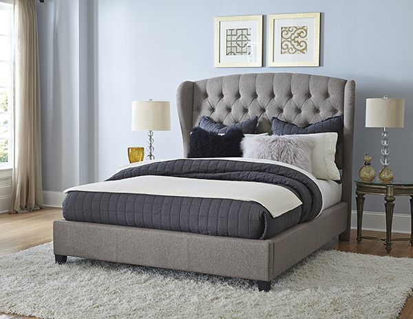 HH2 Home Bromley Gray King Headboard and Footbaord Set-0