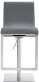 Armen Living Victory Grey Adjustable Swivel Bar Stool-1