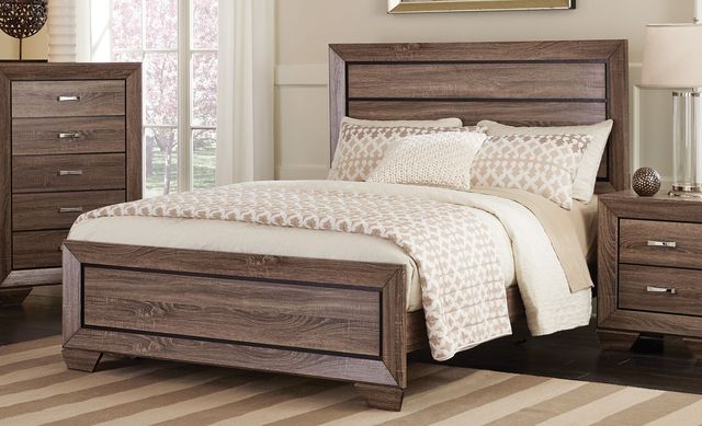 Coaster® Kauffman 5-Piece Washed Taupe Queen Bedroom Set-1