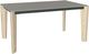 Amisco Customizable Fabiola 60" Rectangular Dining Table with 0.5" Taupe Glass Top-0
