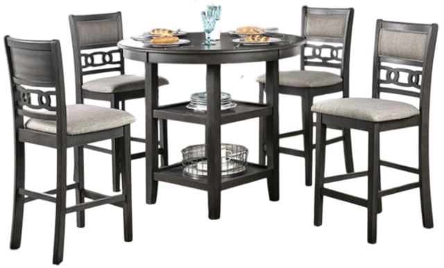 Furniture of America® Milly 5-Piece Gray Counter Dining Set-0