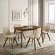 Armen Living Gina 5-Piece Sand/Walnut Dining Set-1