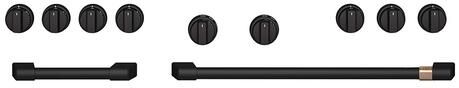 Café™ 48" Flat Black Pro Range Handle and Knob Kit-0