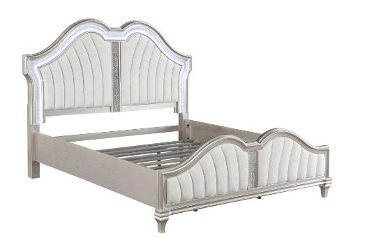 Coaster® Evangeline 4-Piece Silver Oak Eastern King Bedroom Set-1