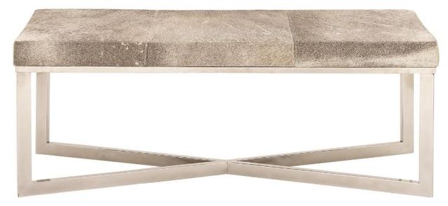 Deco Marche U Select Gray Cowhide Home Bench-1