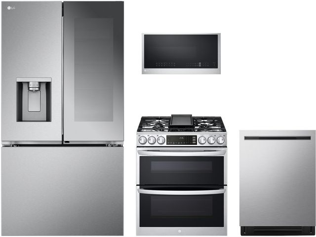 LG 4 Piece PrintProof™ Stainless Steel Gas Kitchen Package-0