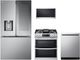 LG 4 Piece PrintProof™ Stainless Steel Gas Kitchen Package-0