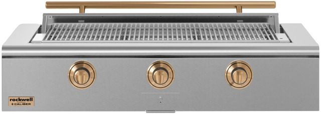 Caliber™ Rockwell Social 3-Burner Stainless Steel Built-In Natural Gas Grill with Gold Hardware-0