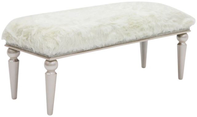 Michael Amini® Glimmering Heights Ivory/White Bench-0