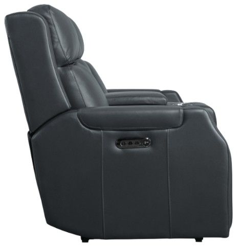 Hooker® Furniture MS Nelson Salvo Denim Power Reclining Loveseat with Power Headrests and Lumbar-3