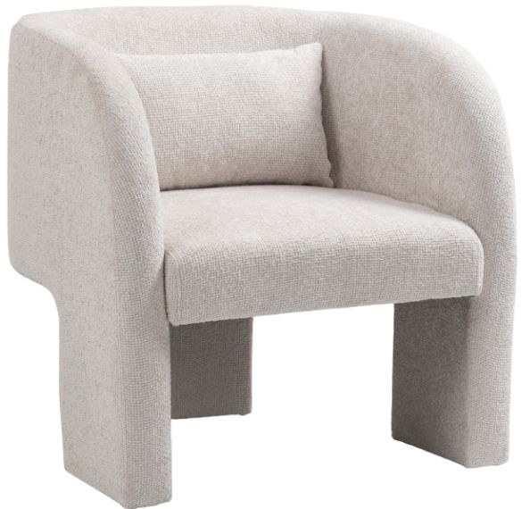 Meridian Furniture Sawyer Cream Chenille Accent Chair-0
