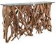 Uttermost® Glass Top Console Table with Natural Base-0