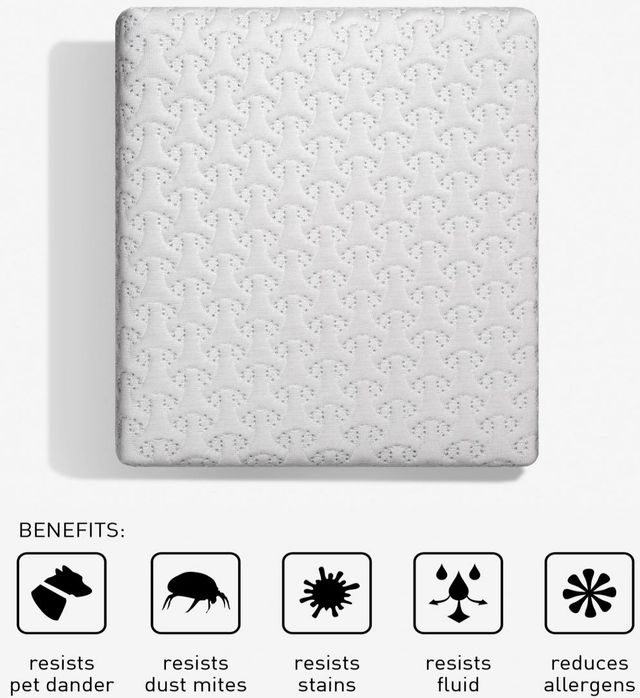 BEDGEAR® Ver-Tex™ Performance® White Split California King Mattress Protector-3