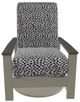 Telescope Casual Leeward Agra Classic/Storm Fabric/Polymer Outdoor Cushion Swivel Hidden Rocker with Boardwalk Rustic Arms-1