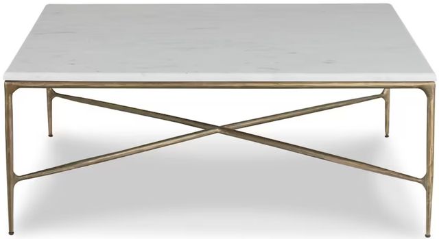 Bassett® Furniture Keswick Bronze/White Square Cocktail Table-1