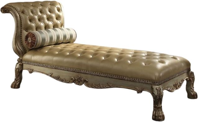 ACME Furniture Dresden Bone/Gold Patina Chaise-0