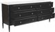 Moe's Home Collection Eleanor Black Dresser with White Marble Top-2