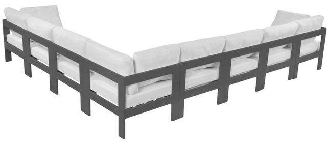 Meridian Furniture Nizuc 8-Piece Dark Gray/White Aluminum/Fabric Outdoor Patio Modular Sectional-1