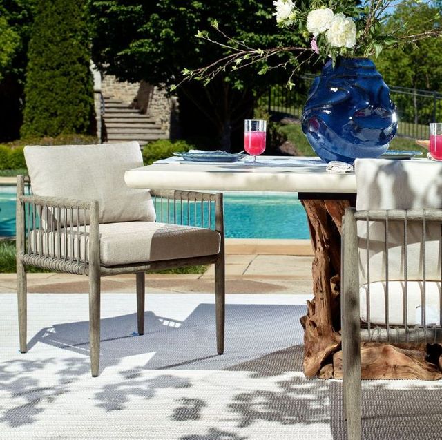 Uttermost® Borneo Dark Gray/Dove Wooden Outdoor Dining Chair-1