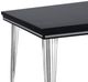 New Classic® Home Furnishings Ava Black Dining Table with Stainless Steel Base-5