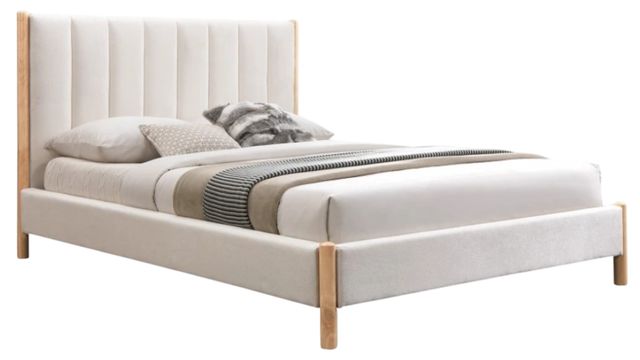 Meridian Furniture Kona Cream King Upholstered Panel Bed-0