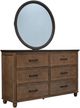 John Thomas Furniture® Vista Coal/Hickory Dresser and Mirror-0