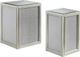 Signature Design by Ashley® Traleena 2-Piece Mirrored Top End Table Set with Metallic Silver Base-2