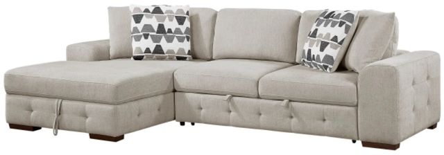 Homelegance® Raife 2-Piece Taupe Left-Arm Facing Sectional and Chaise-0