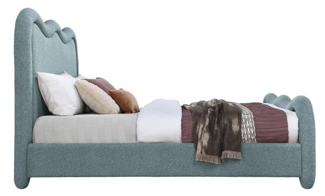 Meridian Furniture Gavin Blue Queen Upholstered Panel Bed-2