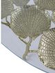 A & B Home Glass Top Oval Coffee Table with Gold Dragonfly Wings Frame -3
