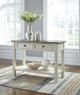 Signature Design by Ashley® Bolanburg Weathered Oak Sofa Table with Antique White Base-2