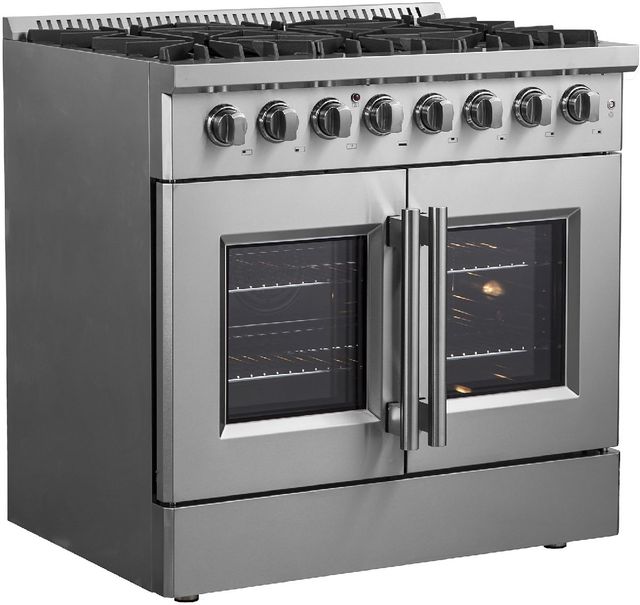 FORNO® Galiano 36" Stainless Steel Pro Style Dual Fuel Range-1