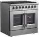 FORNO® Galiano 36" Stainless Steel Pro Style Dual Fuel Range-1
